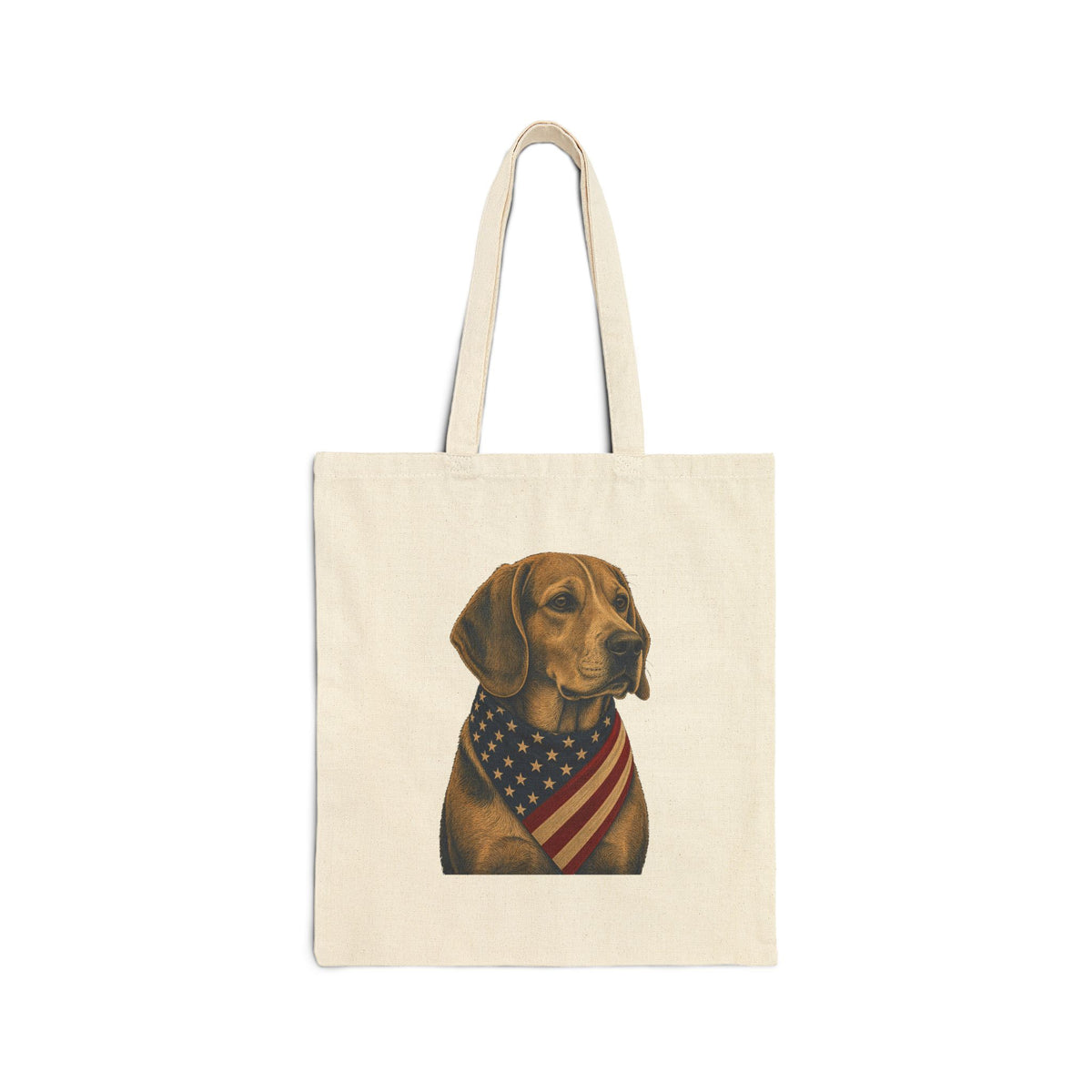 Beagle Patriotic Pup Canvas Tote Bag