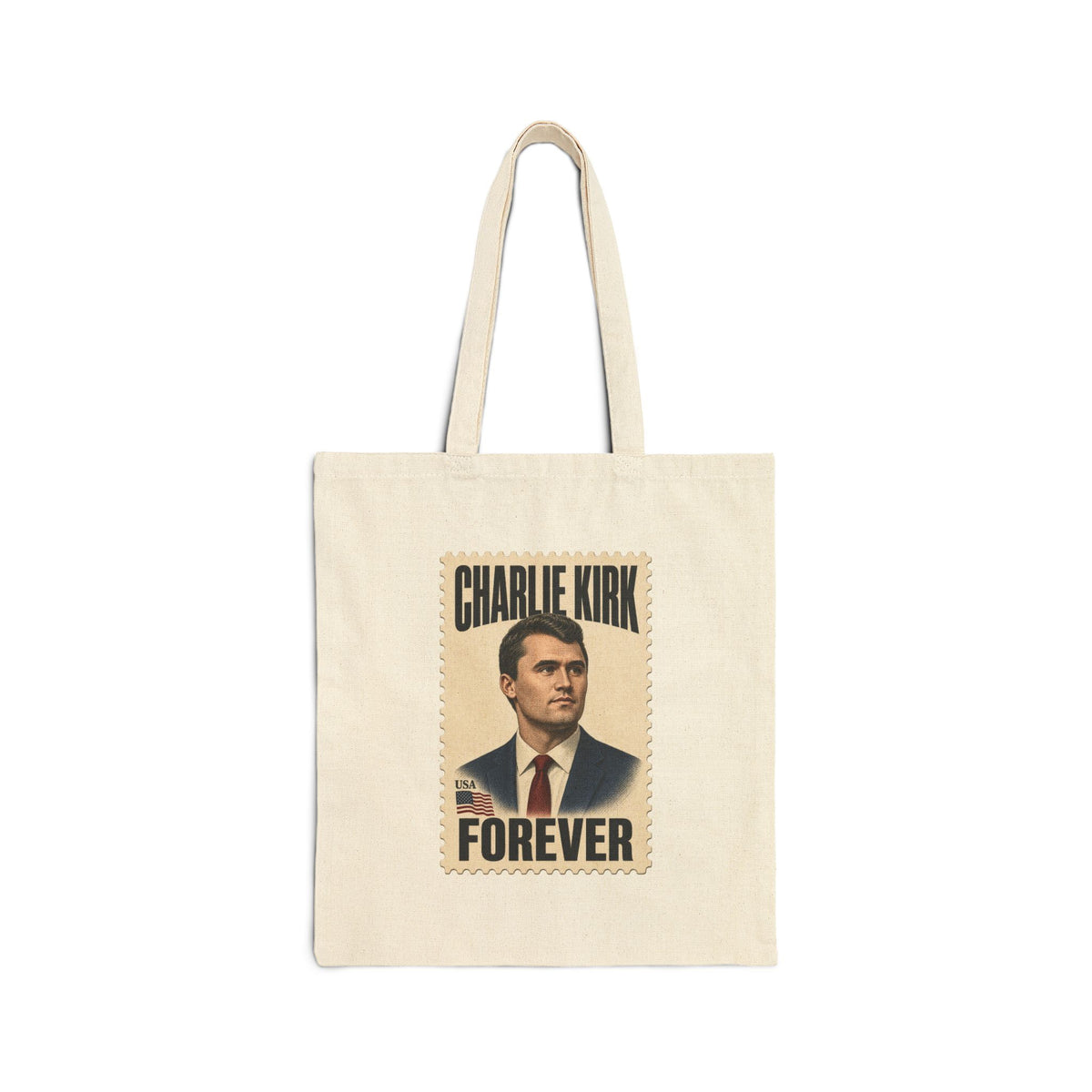 Charlie Stamp Canvas Tote Bag