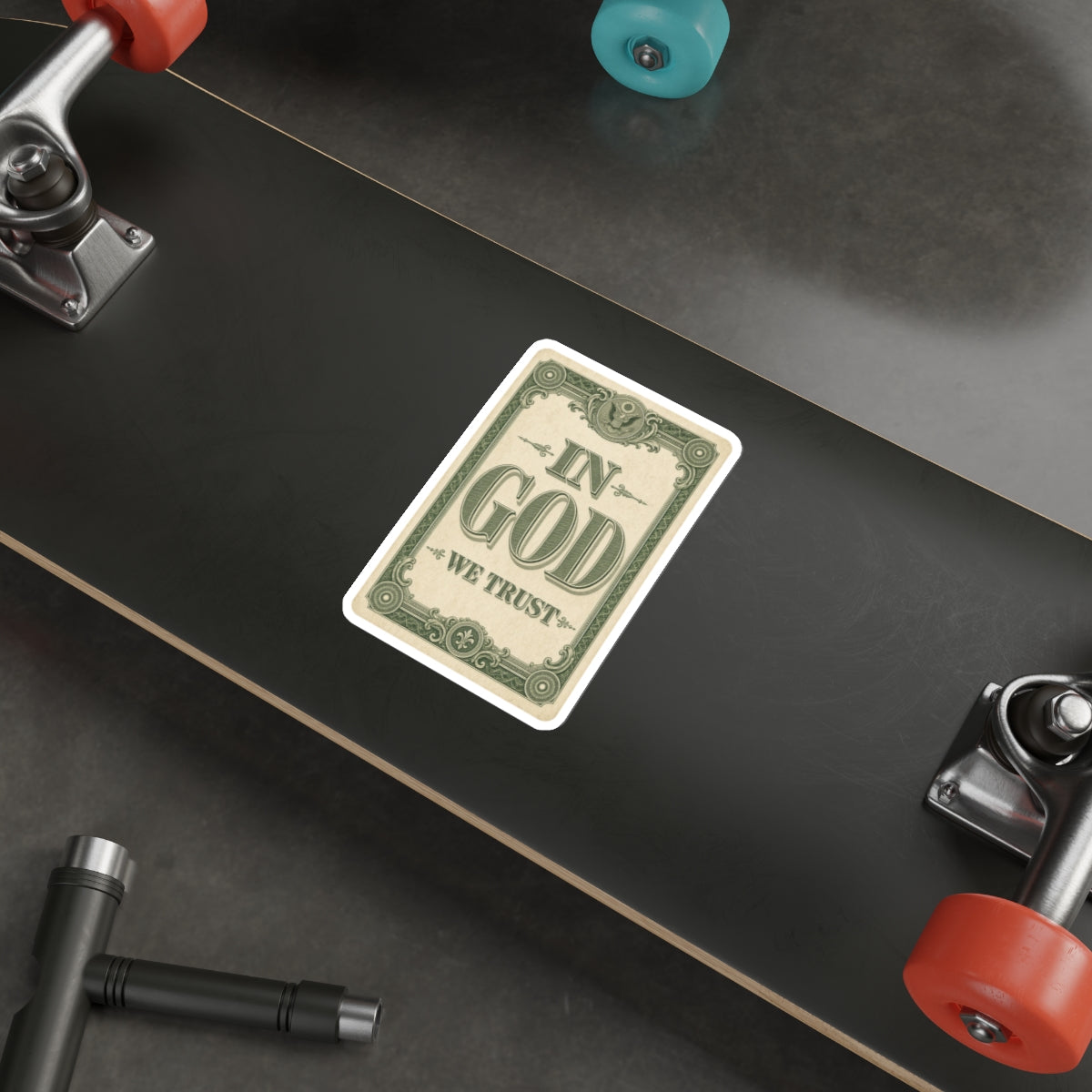 In God We Trust Card Die-Cut Sticker