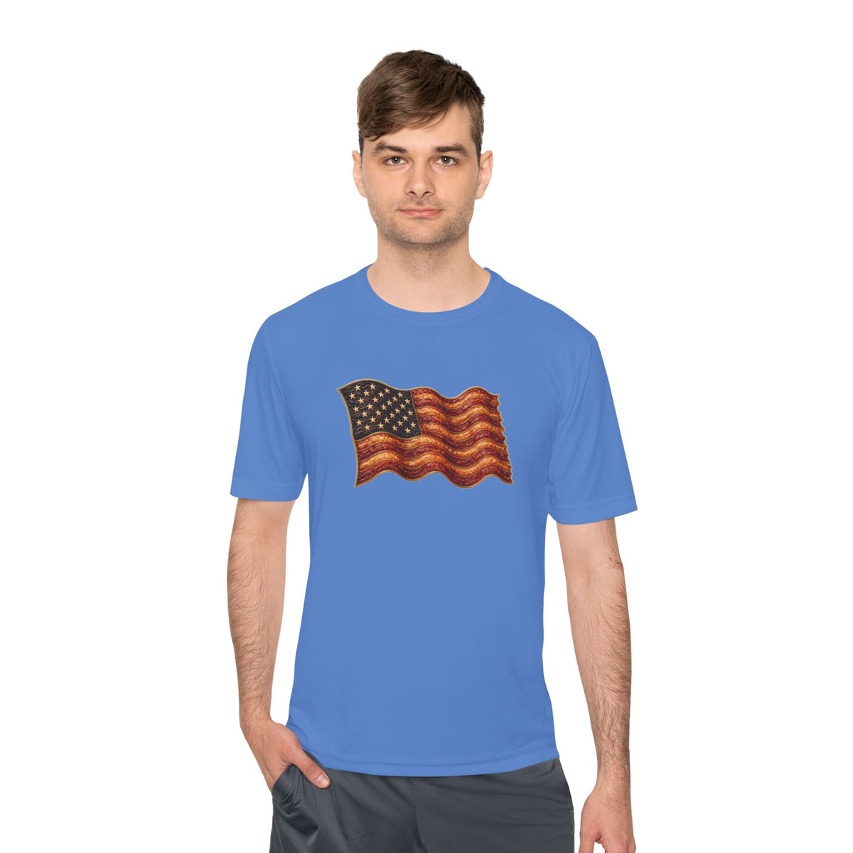 Bacon Flag Men's Dry-Fit Performance Tee