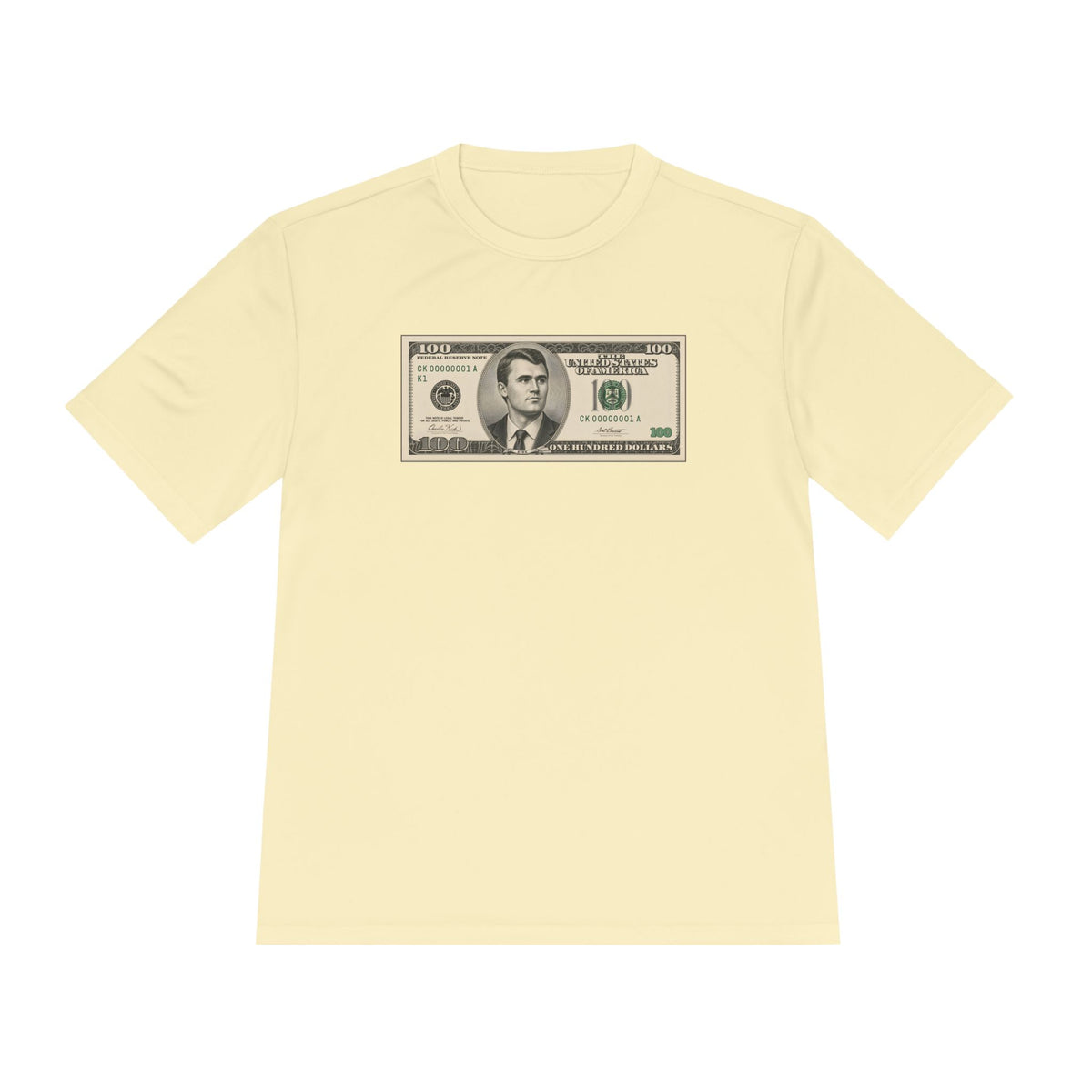 Charlie Kirk $100 Bill Men's Dry-Fit Performance Tee