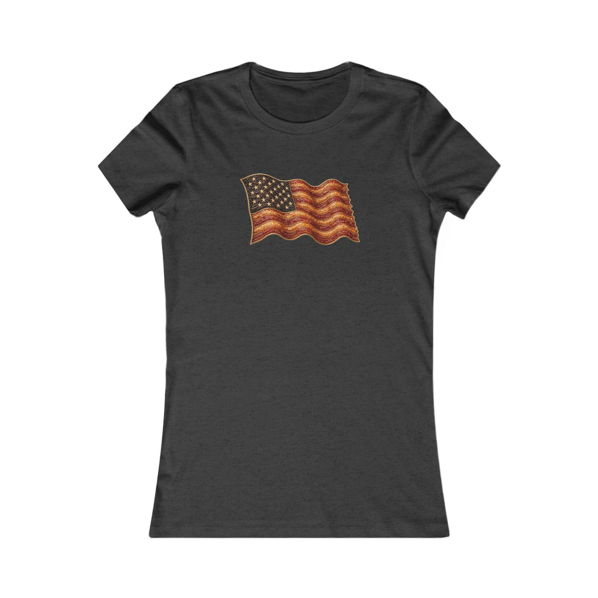 Bacon Flag Women's Slim Fit Tee