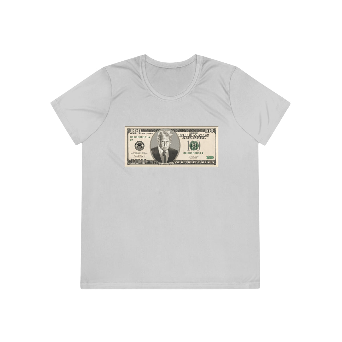 Trump $100 Bill Women's Dry-Fit Performance Tee