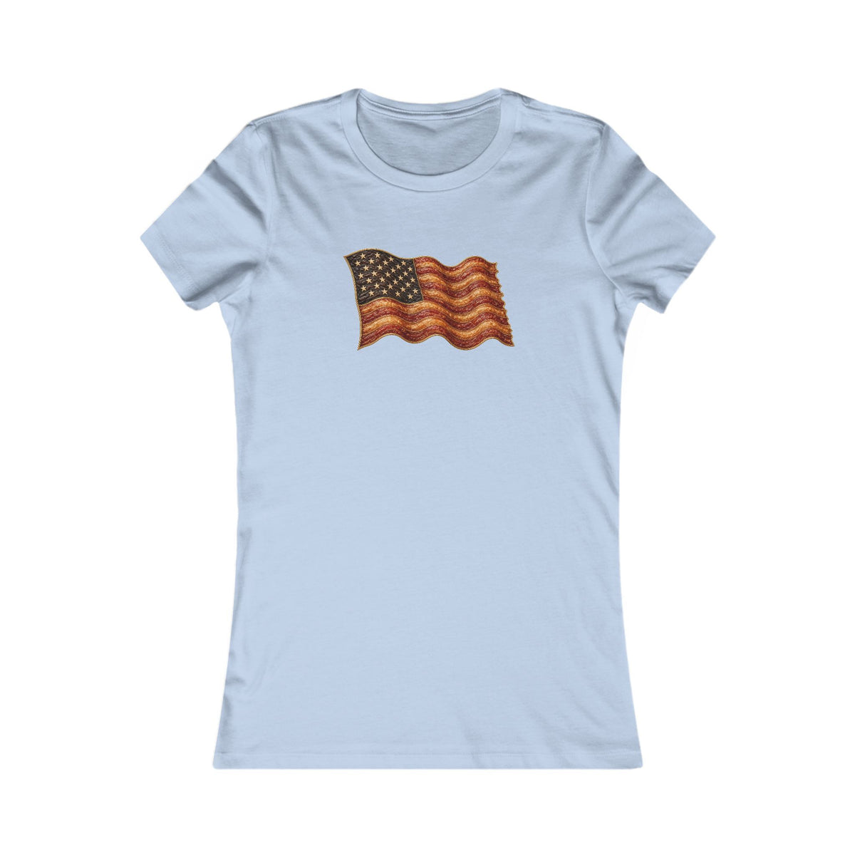 Bacon Flag Women's Slim Fit Tee