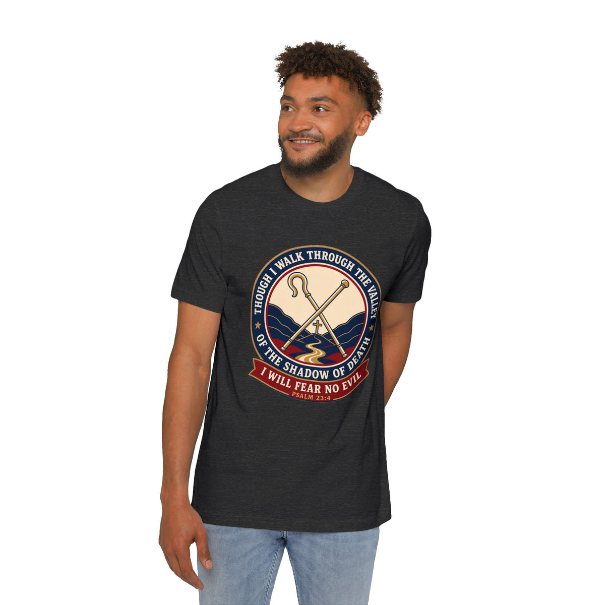 Fear No Evil Psalm 23:4 Lightweight Tee
