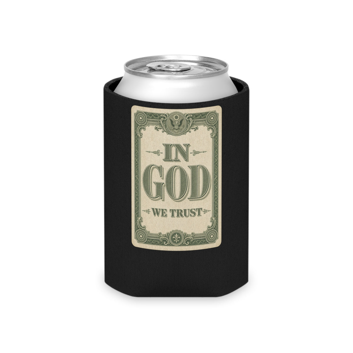 In God We Trust Card Can Cooler