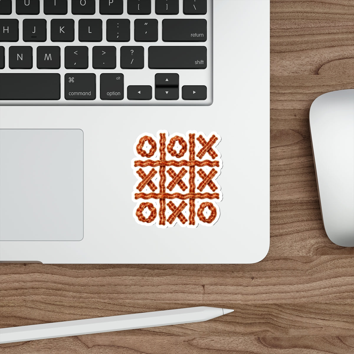 Bacon Tic-Tac-Toe Die-Cut Sticker