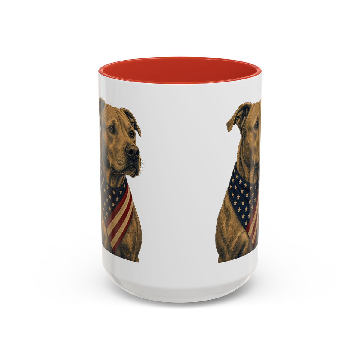 Patriotic Pit Bull Accent Mug