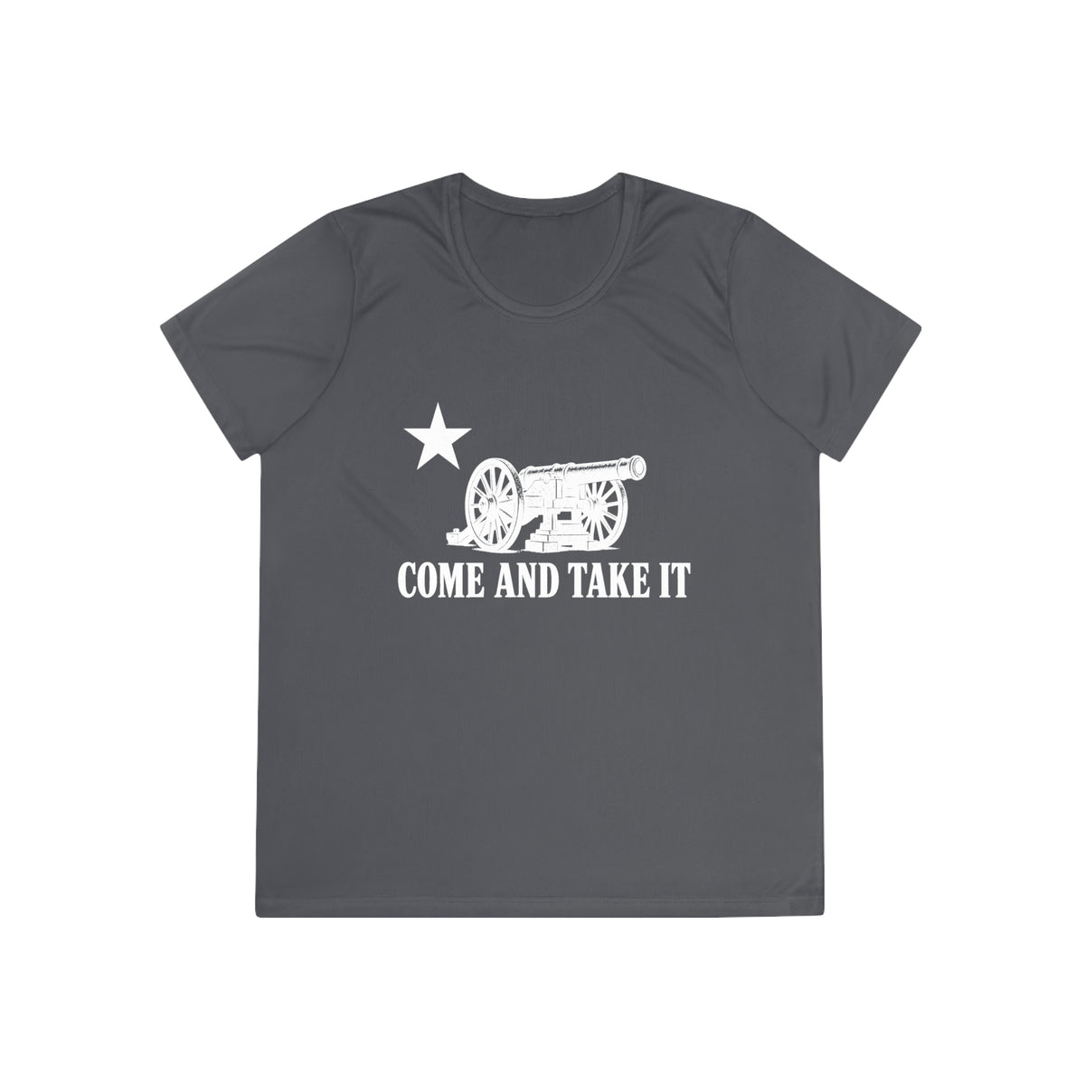 Come and Take It Cannon Women's Dry-Fit Performance Tee - Dark Colors