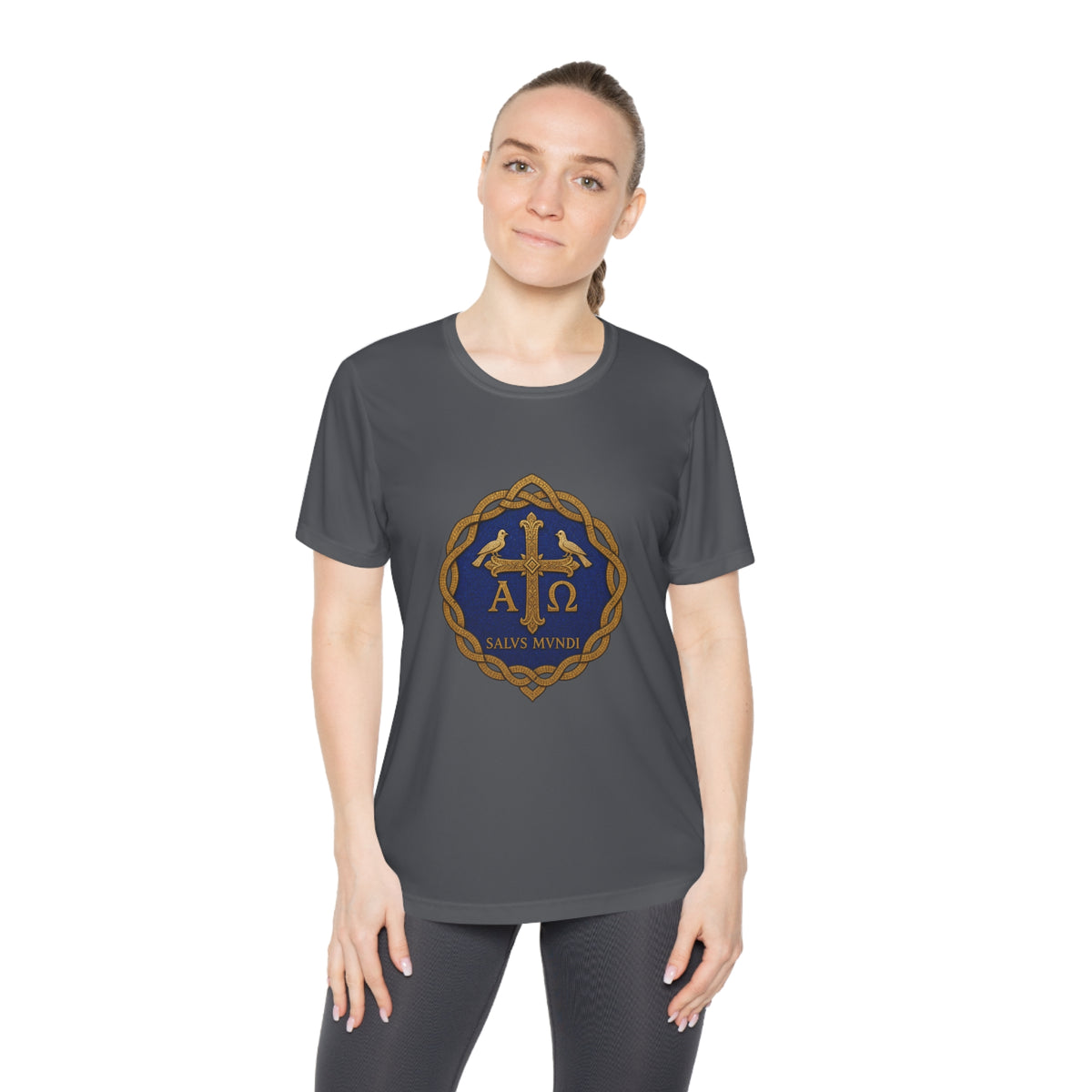 Salus Mundi Mosaic Cross Women's Dry-Fit Performance Tee