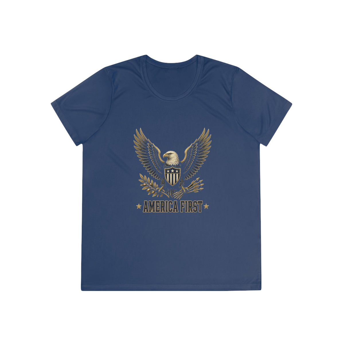America First Eagle Women's Dry-Fit Performance Tee