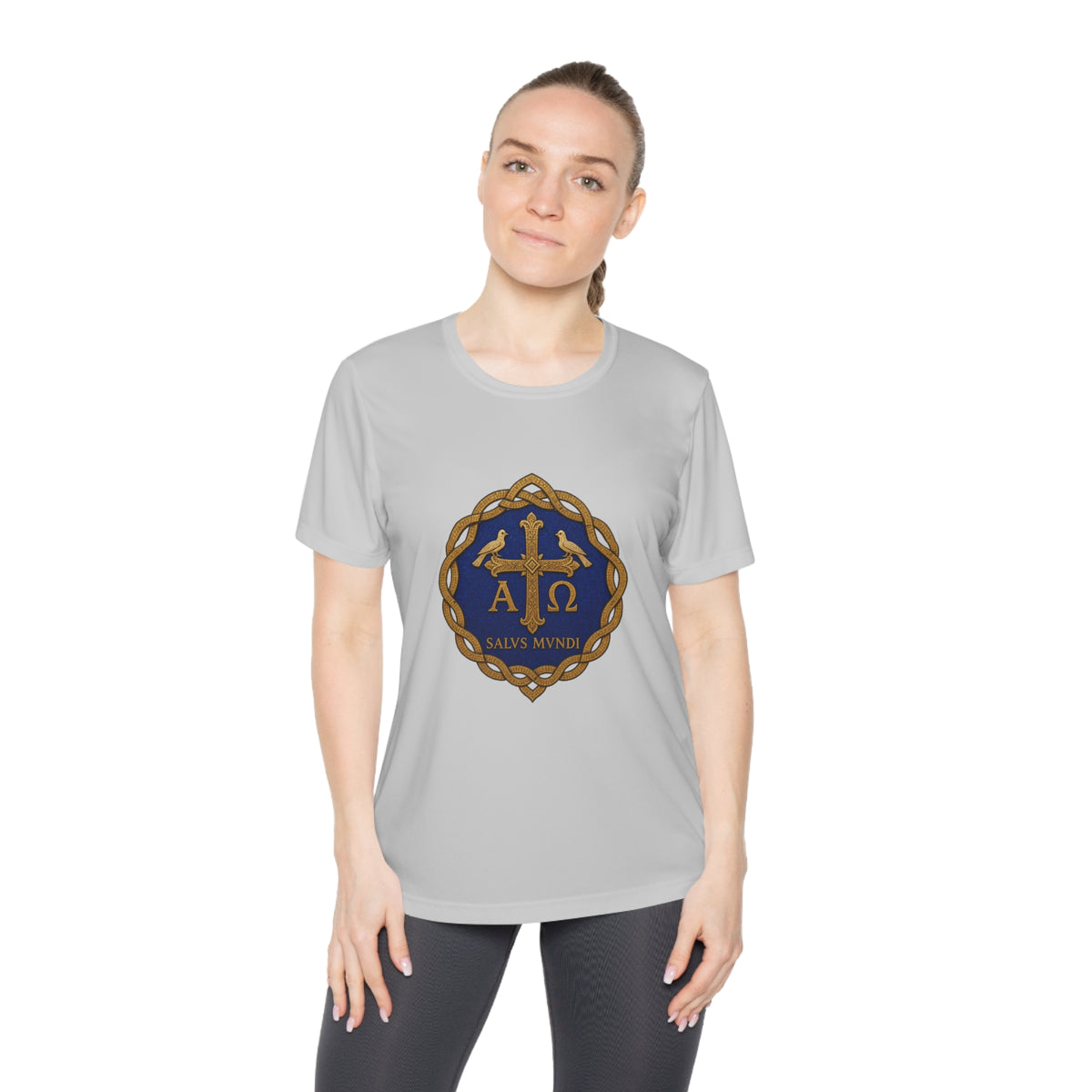 Salus Mundi Mosaic Cross Women's Dry-Fit Performance Tee