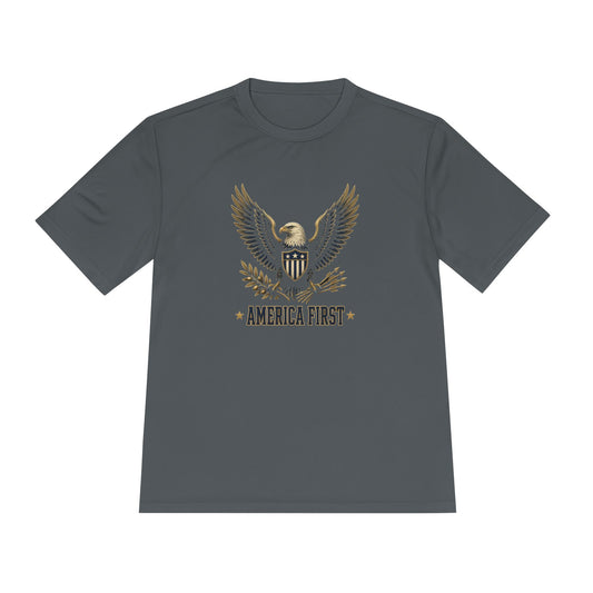America First Eagle Men's Dry-Fit Performance Tee