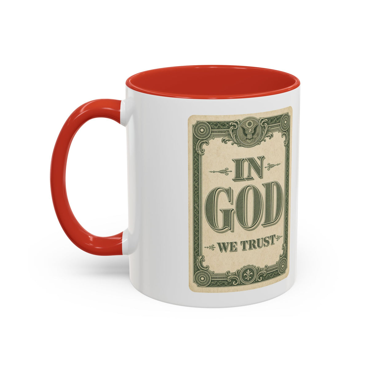 In God We Trust Card Accent Mug