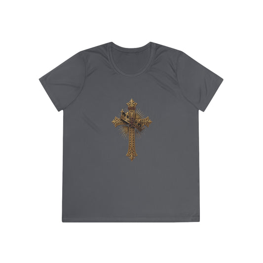 INRI Crowned Cross Women's Dry-Fit Performance Tee