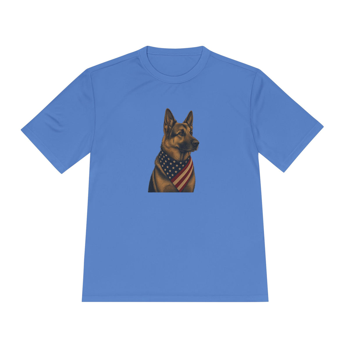 Patriotic German Shepherd American Flag Bandana Men's Dry-Fit Performance Tee