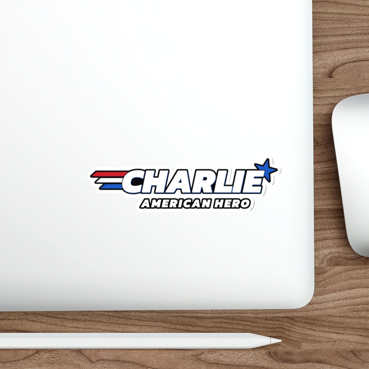 Charlie American Hero Die-Cut Sticker