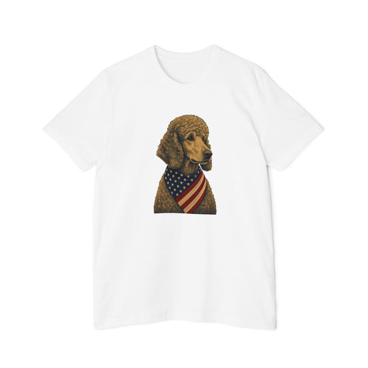 Patriotic Poodle American Flag Bandana Lightweight Tee