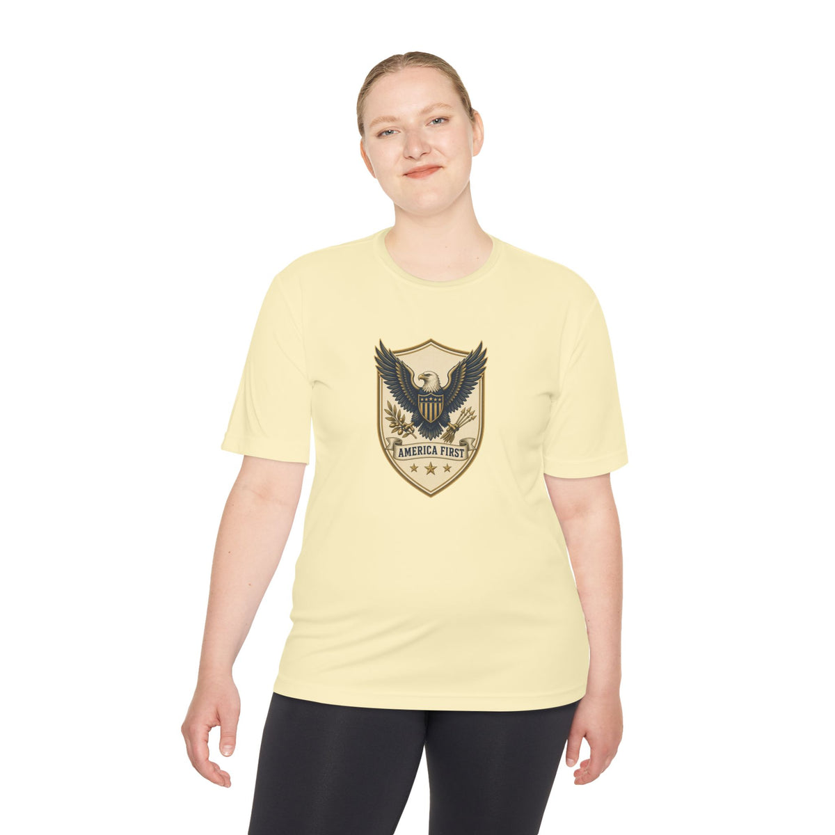 America First Badge Men's Dry-Fit Performance Tee