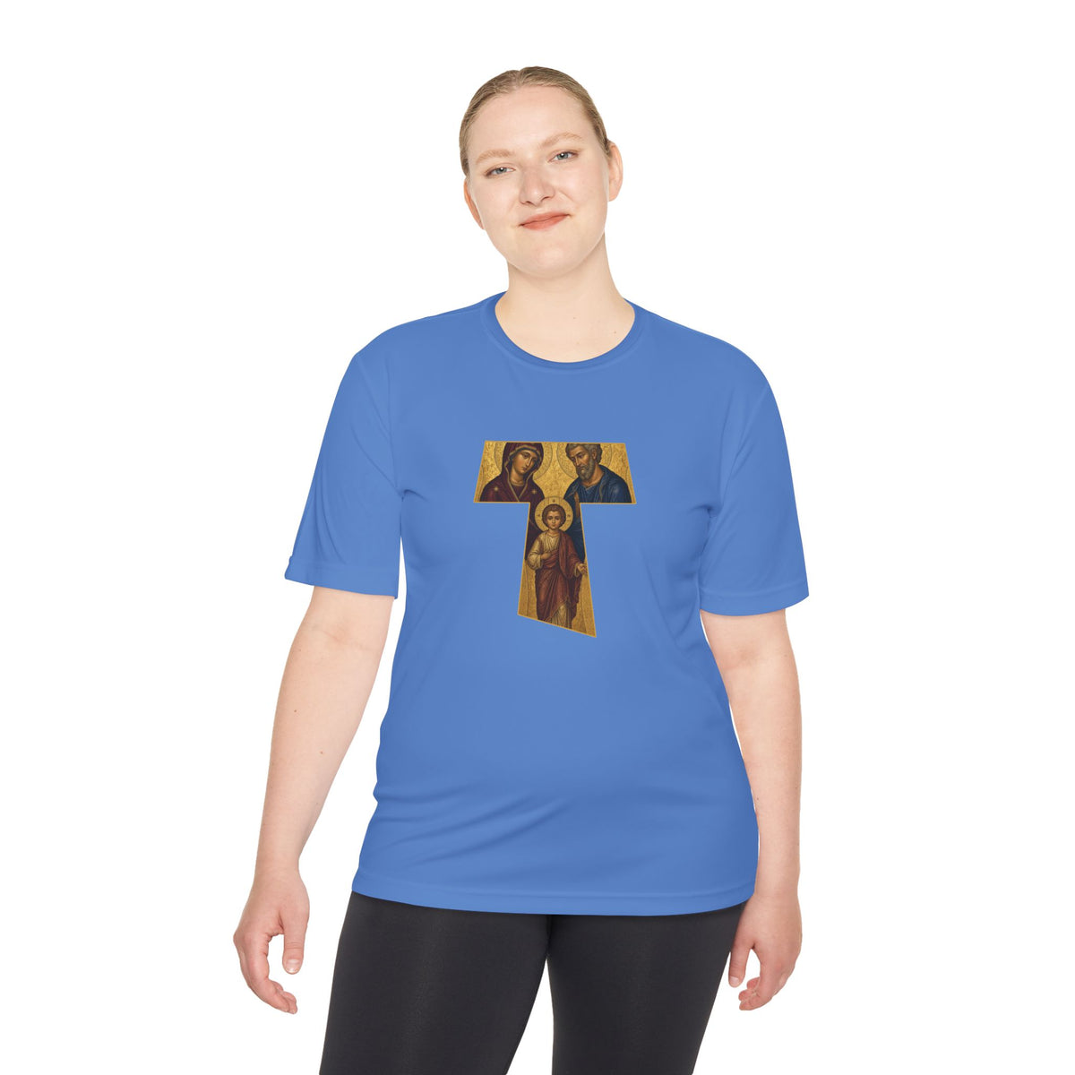 Holy Family Tau Cross – I AM Back Men's Dry-Fit Performance Tee