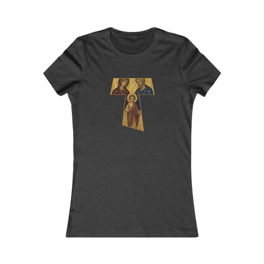 Holy Family Tau Cross – I AM Back Women's Slim Fit Tee