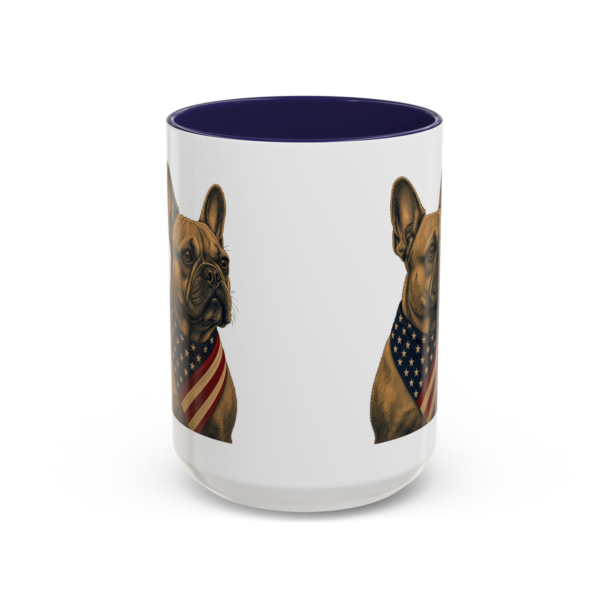 Patriotic French Bulldog Accent Mug