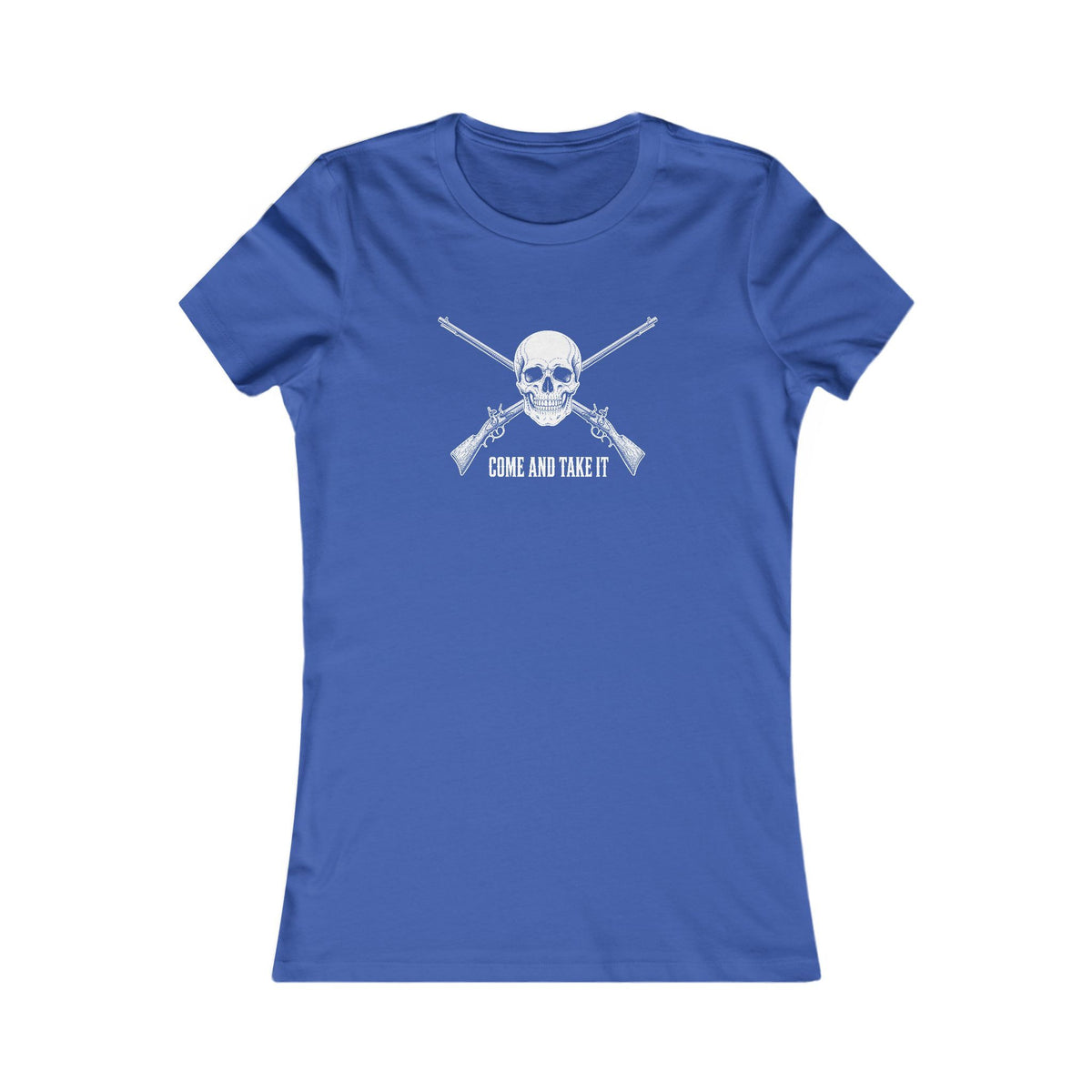 Come and Take It Jolly Roger Women's Slim Fit Tee - Dark Colors