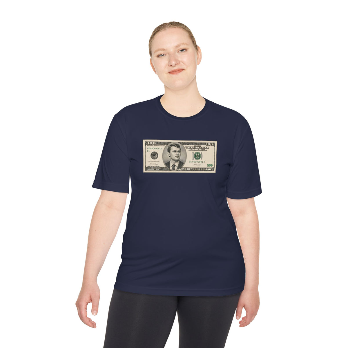 Charlie Kirk $100 Bill Men's Dry-Fit Performance Tee