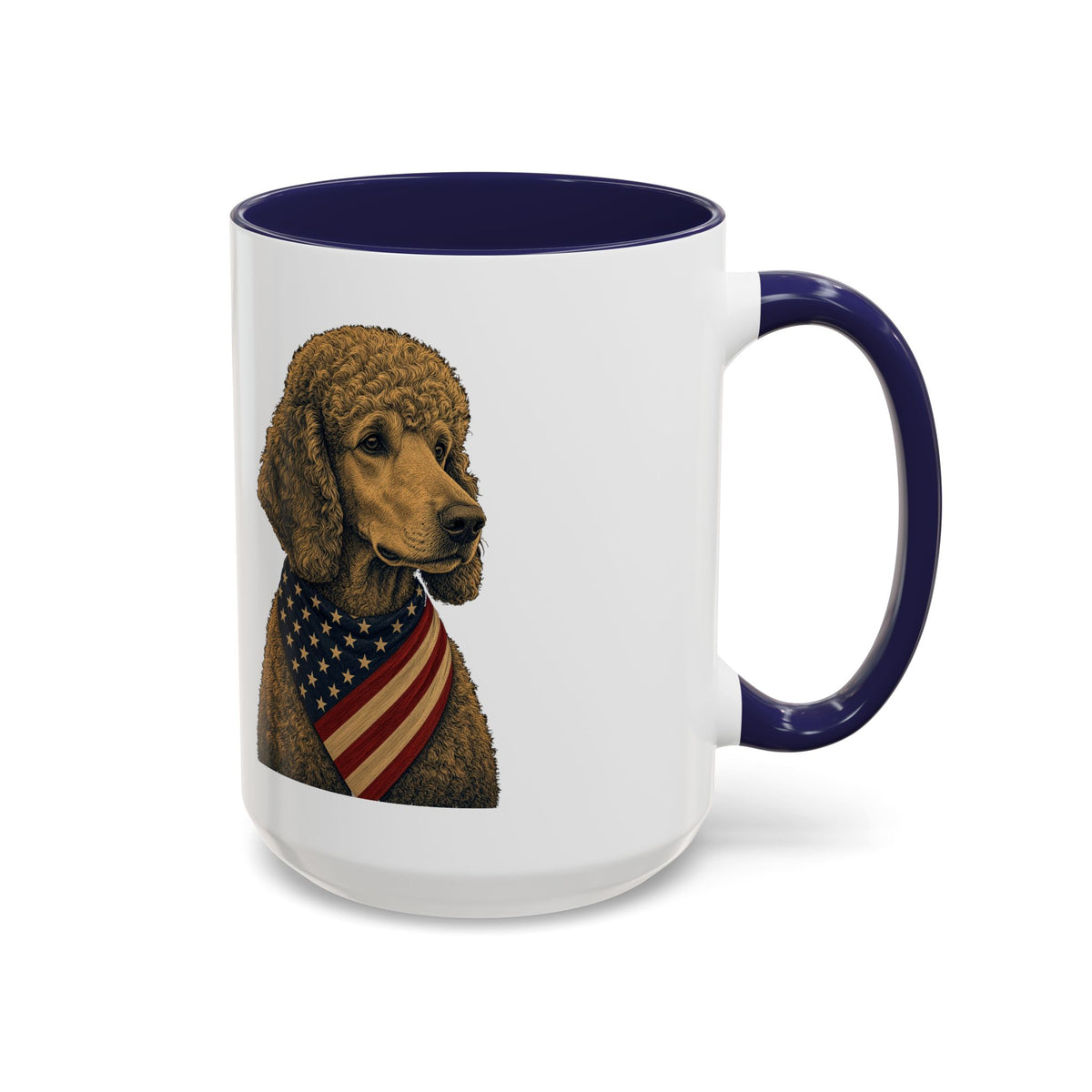Patriotic Poodle Accent Mug