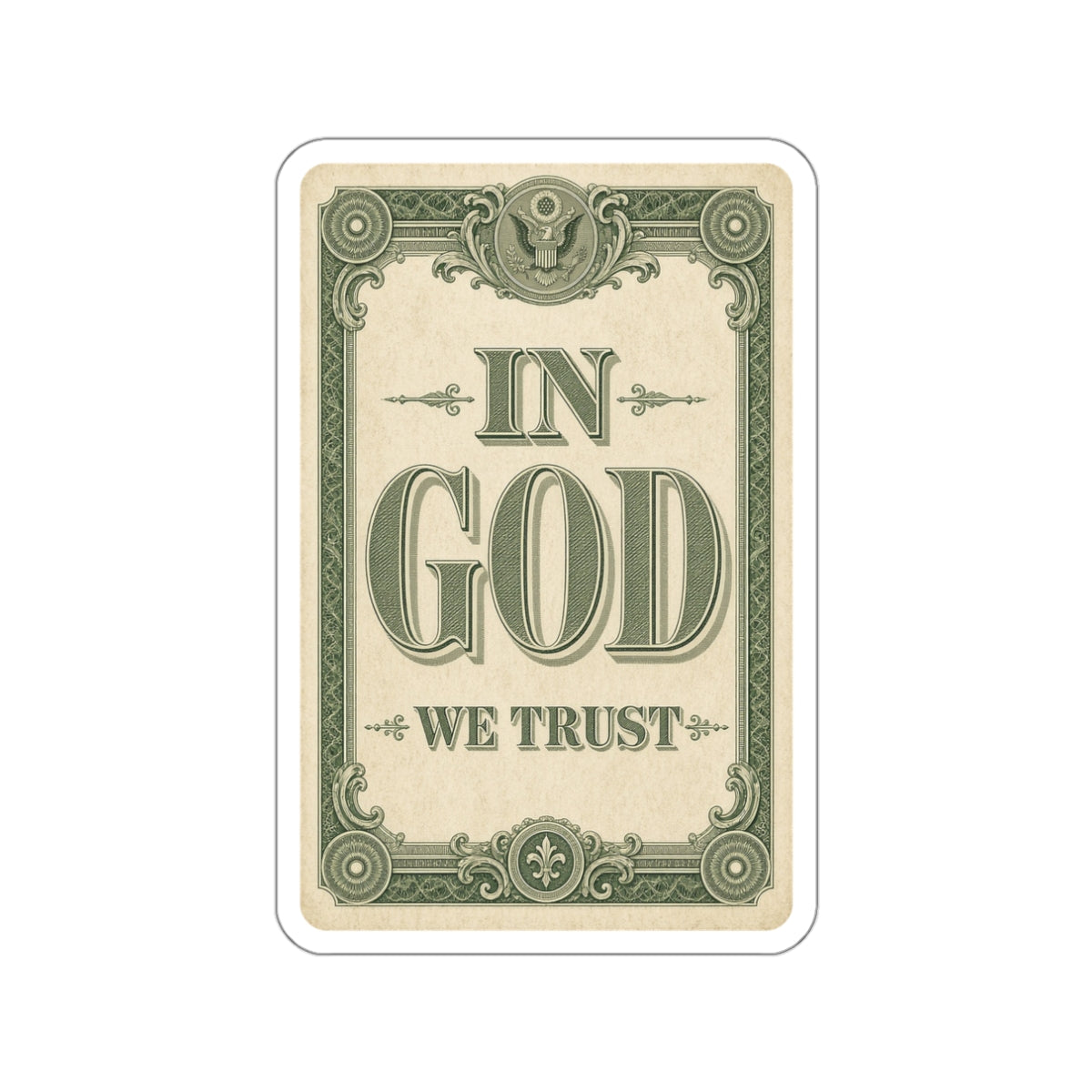 In God We Trust Card Die-Cut Sticker