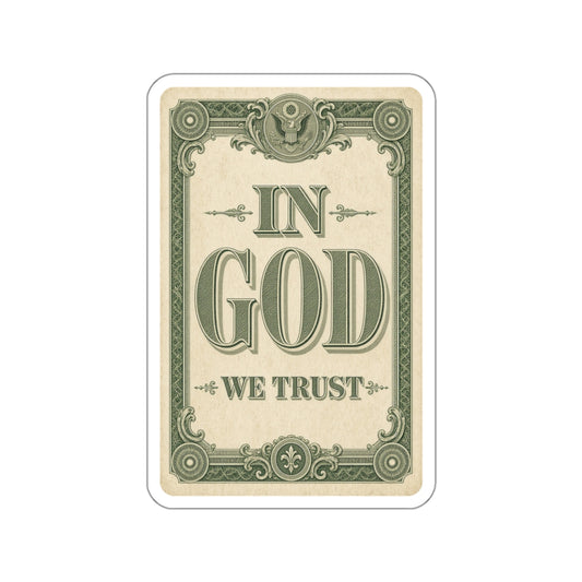In God We Trust Card Die-Cut Sticker