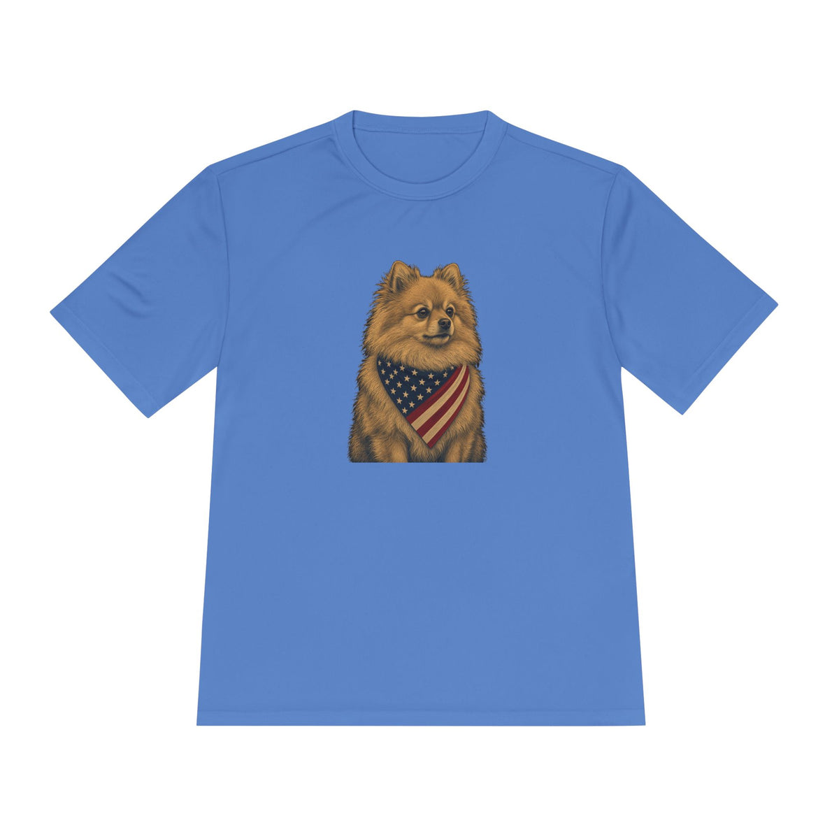 Patriotic Pomeranian American Flag Bandana Men's Dry-Fit Performance Tee