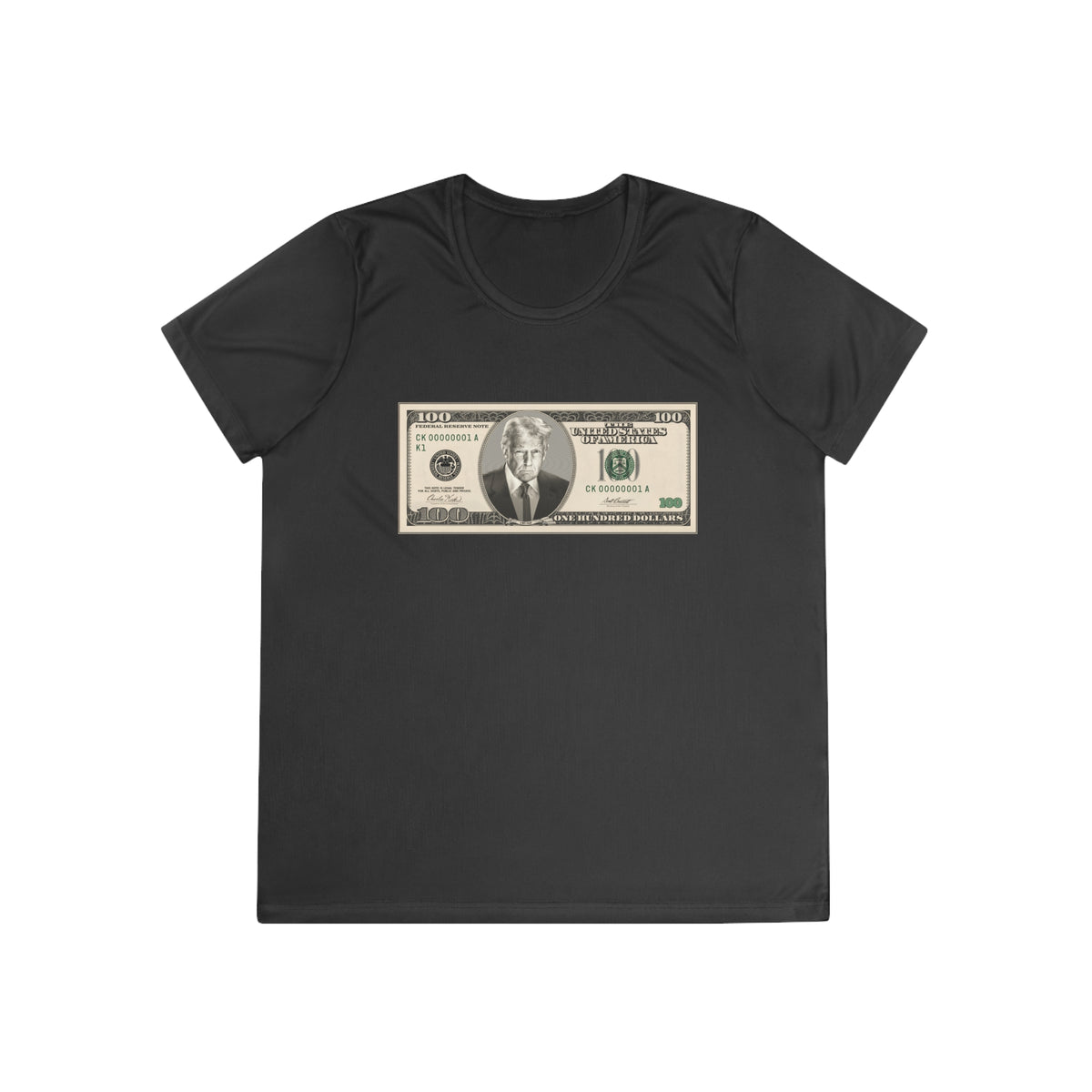 Trump $100 Bill Women's Dry-Fit Performance Tee