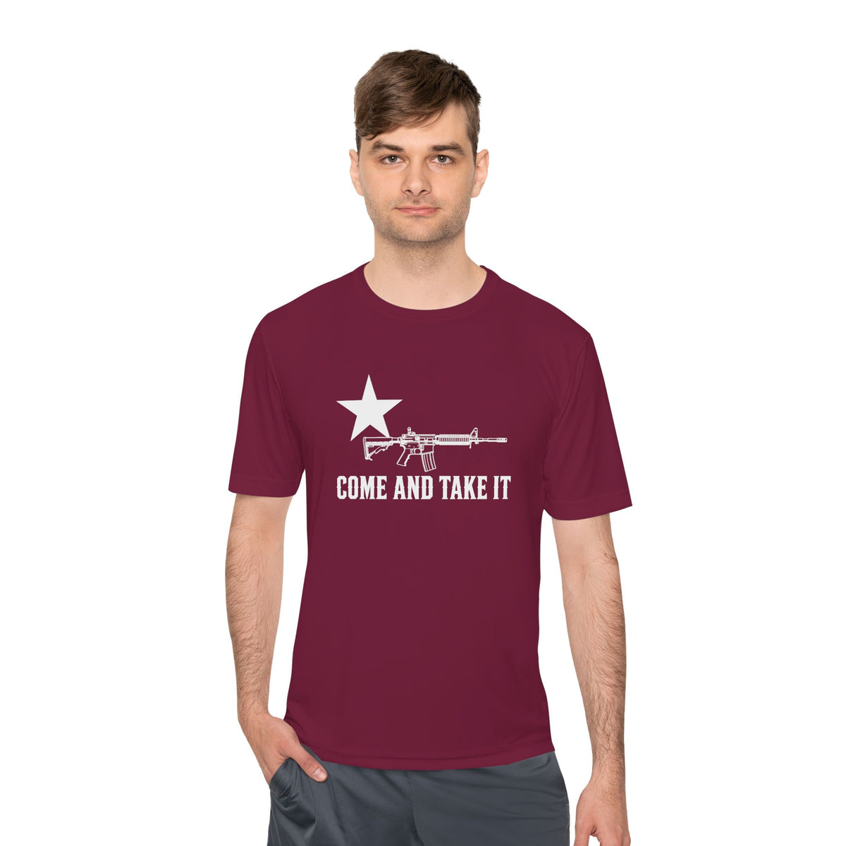 Come and Take It Rifle Men's Dry-Fit Performance Tee - Dark Colors