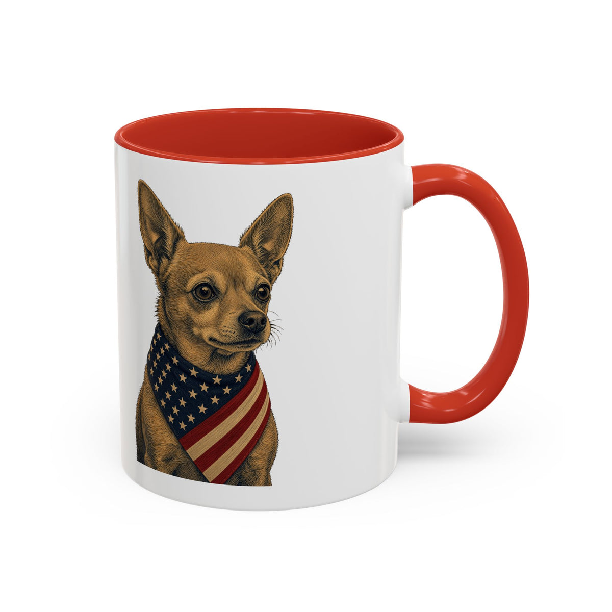 Patriotic Chihuahua Accent Mug