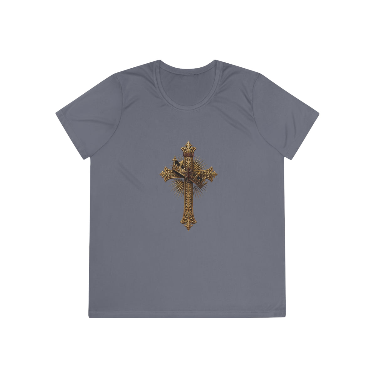 INRI Crowned Cross Women's Dry-Fit Performance Tee