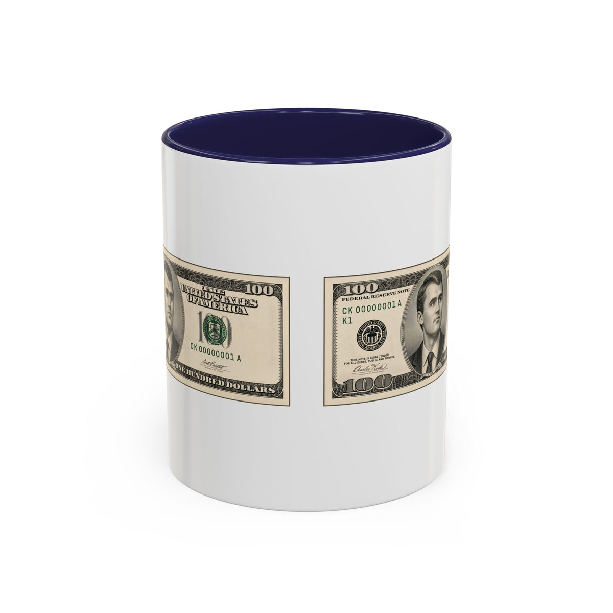 Charlie Kirk $100 Bill Accent Mug