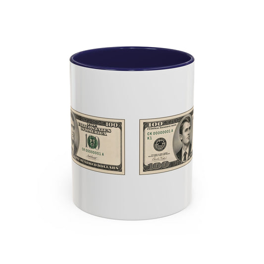 Charlie Kirk $100 Bill Accent Mug