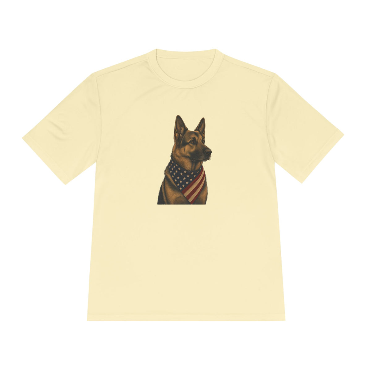 Patriotic German Shepherd American Flag Bandana Men's Dry-Fit Performance Tee