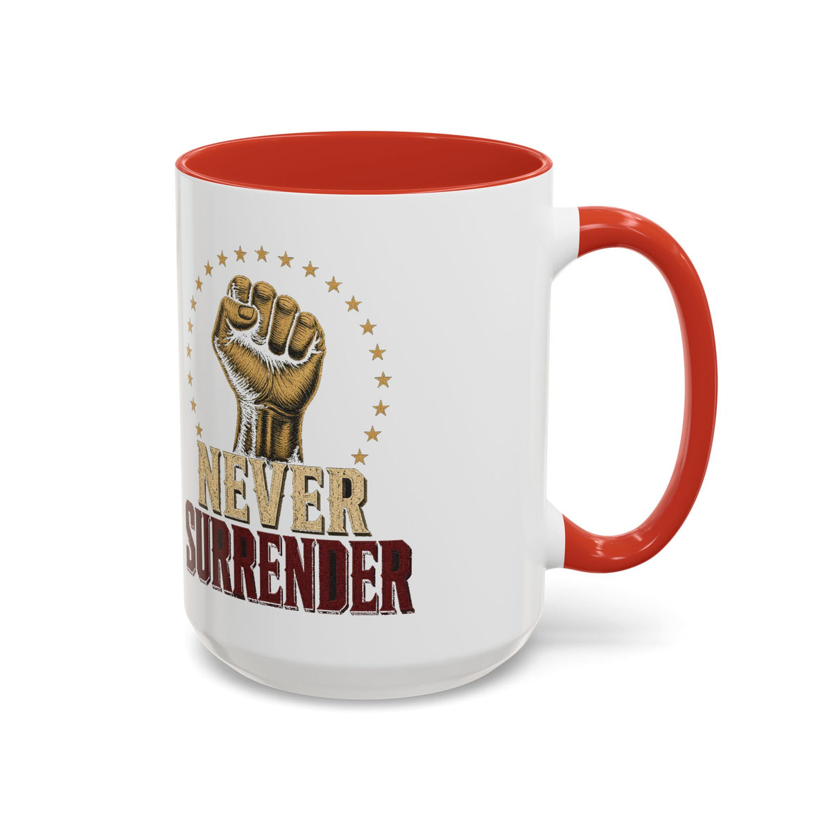Never Surrender Accent Mug