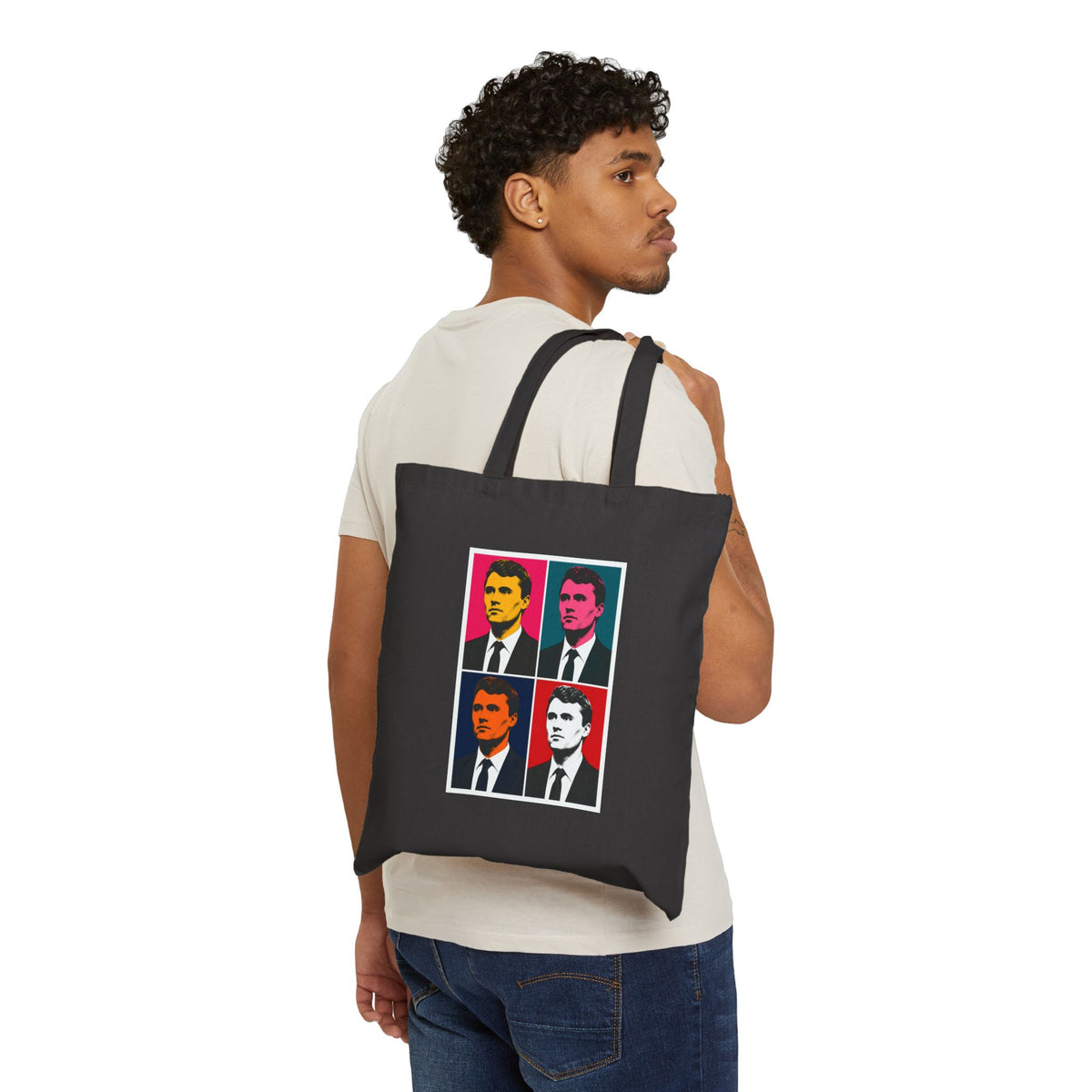 Charlie Pop Art Canvas Tote Bag