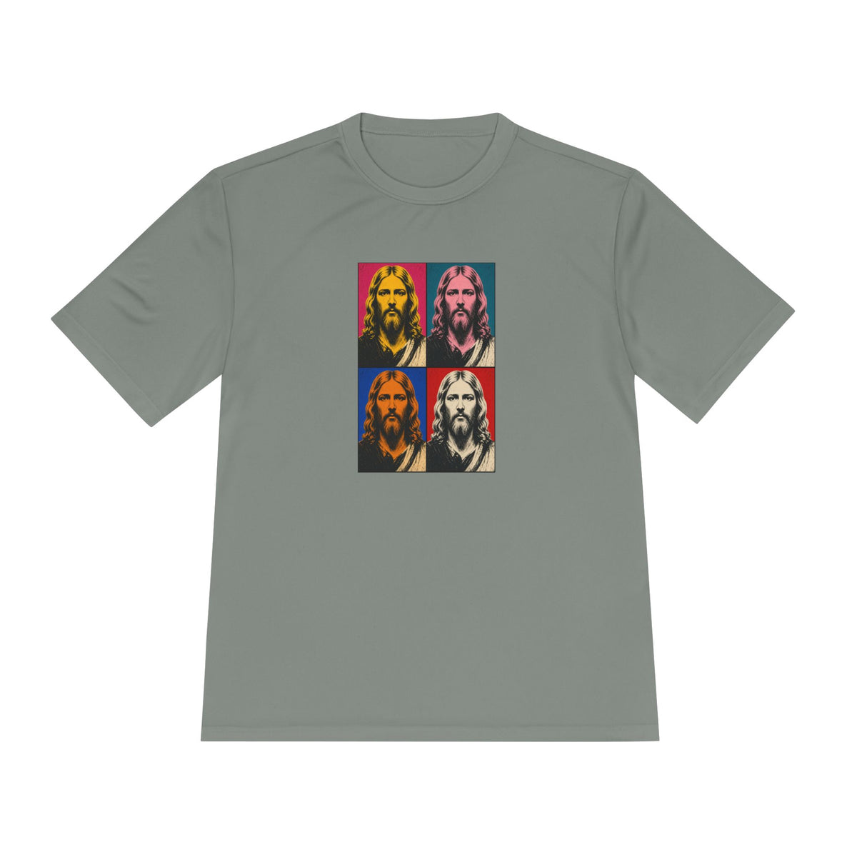 Jesus Pop Art Grid Men's Dry-Fit Performance Tee