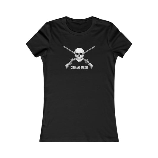 Come and Take It Jolly Roger Women's Slim Fit Tee - Dark Colors