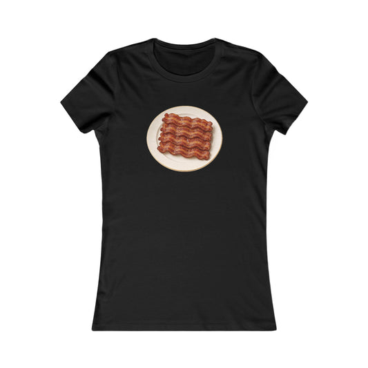 Bacon Stack Plate Women's Slim Fit Tee