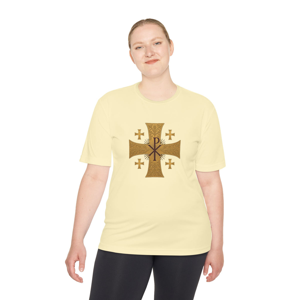 Chi-Rho Jerusalem Cross Men's Dry-Fit Performance Tee