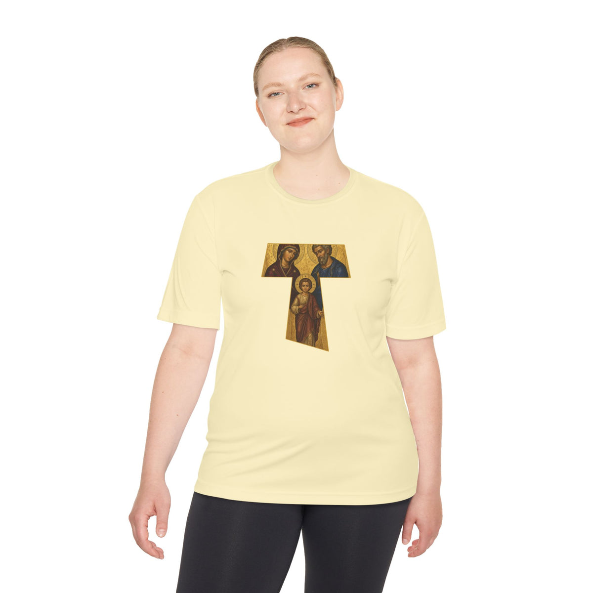 Holy Family Tau Cross – I AM Back Men's Dry-Fit Performance Tee