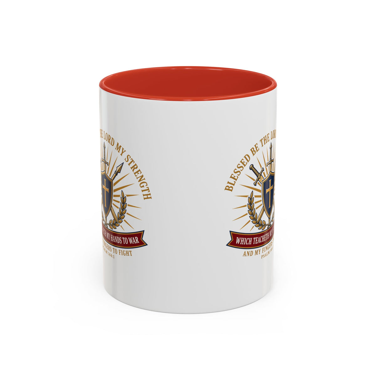 Hands to War Psalm 144:1 Accent Mug