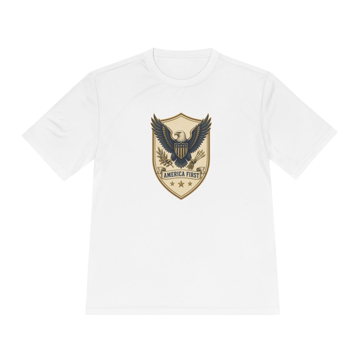 America First Badge Men's Dry-Fit Performance Tee
