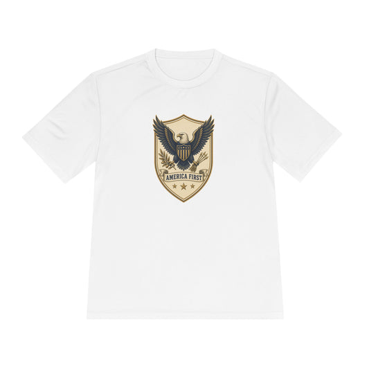 America First Badge Men's Dry-Fit Performance Tee