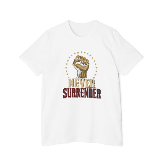 Never Surrender Gold Fist Lightweight Tee